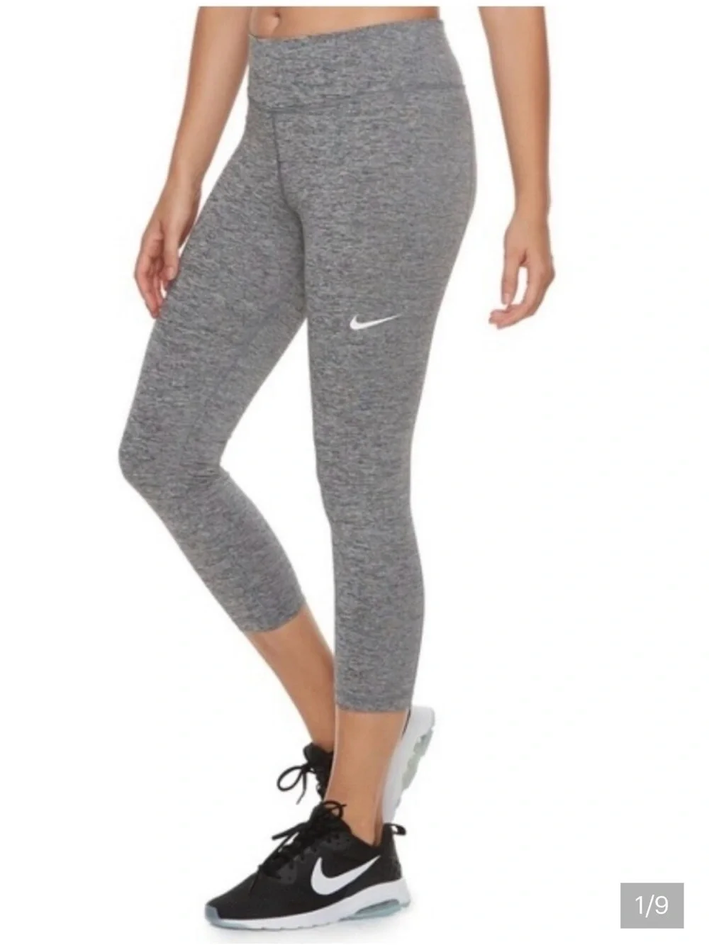 Nike Women's Heather Grey Cropped Leggings